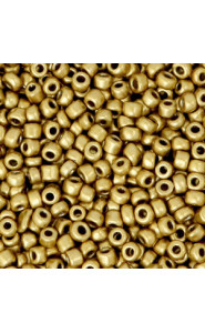 Seed beads 8/0 (3mm) Metallic antique gold